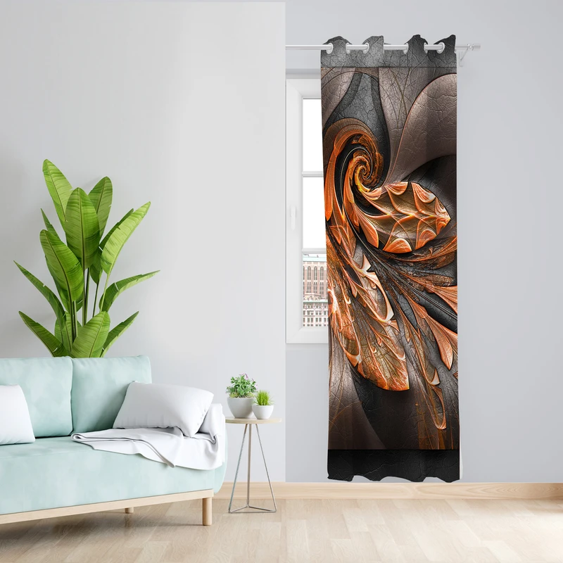 پرده طرح سه بعدی مدل مخمل پانچی کد L 1219L Z سایز 140x200 سانتی متر