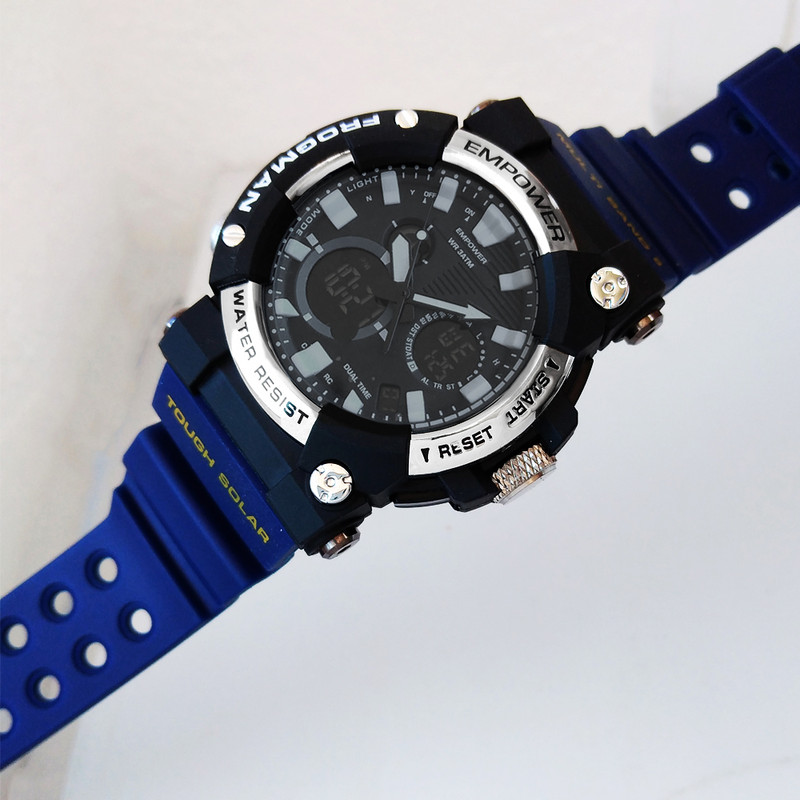 ساعت مچی عقربهای مردانه کوارتز مدل دوزمانه ضدآب اسپرت کد 852