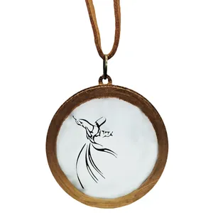 گردنبند طرح دف کد m.2346