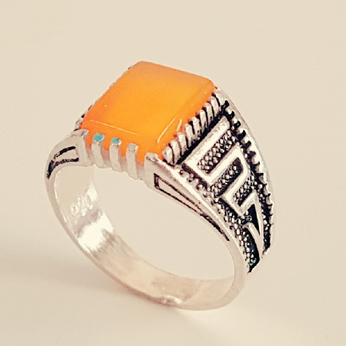 انگشتر نقره مردانه مدل شرف الشمس کد P9800