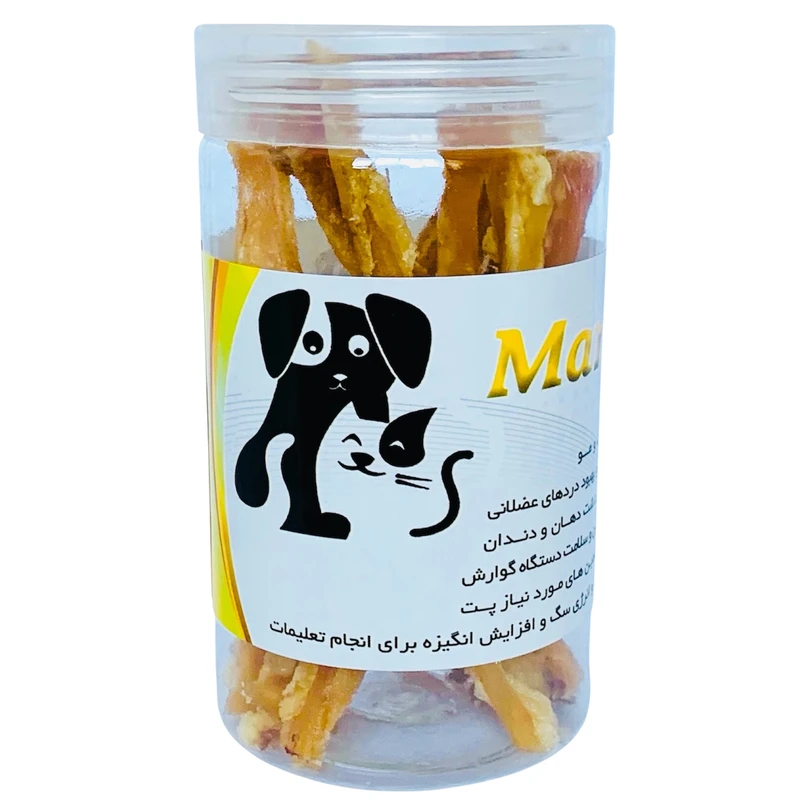 تشویقی سگ پت ماردین مدل تاندون بره طعم گوشت وزن 70 گرم