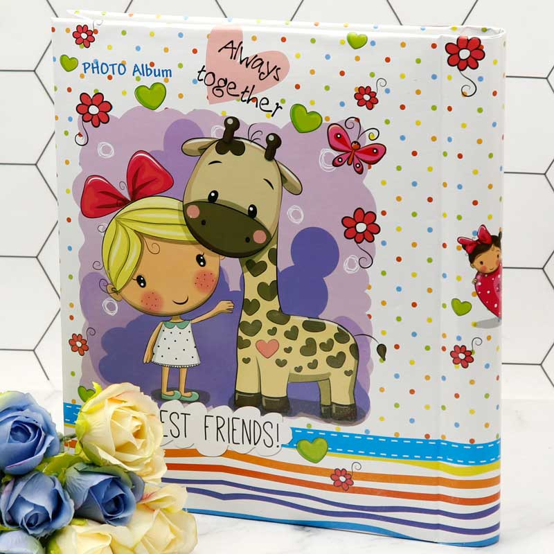 آلبوم عکس کودک مدل چسبی طرح دختر و پسر