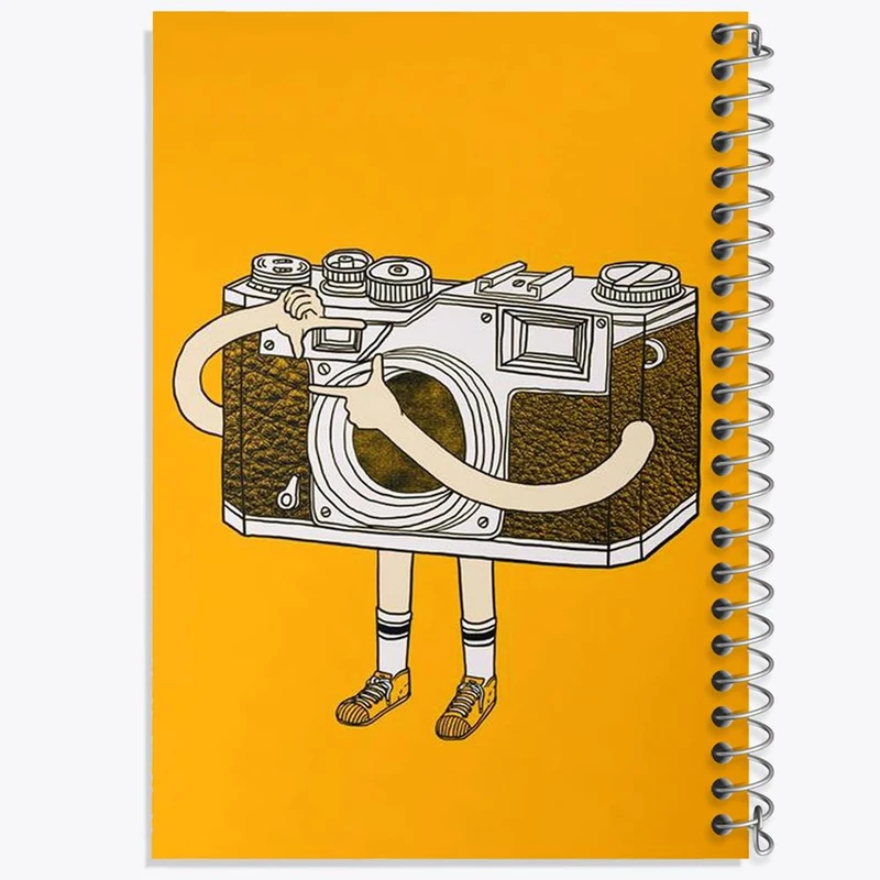 دفتر ژورنال نویسی 50 برگ خندالو مدل نقطه ای طرح دوربین کد 1702