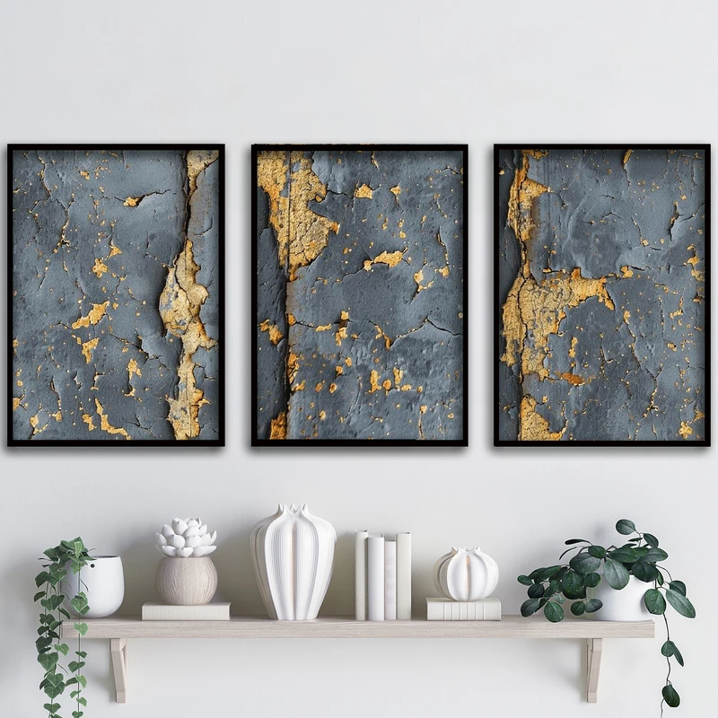 تابلو آتریسا طرح آبستره مدل ATA178 مجموعه 3 عددی 