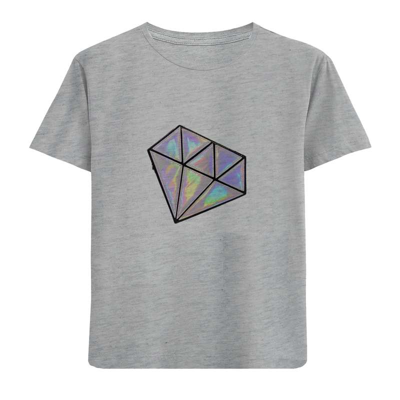 تی شرت آستین کوتاه دخترانه مدل الماس D206
