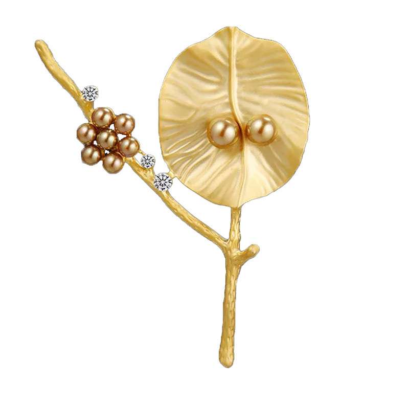 گل سینه زنانه مدل برگ نیلوفر کد 00906 گل سینه زنانه مدل برگ نیلوفر کد 00906