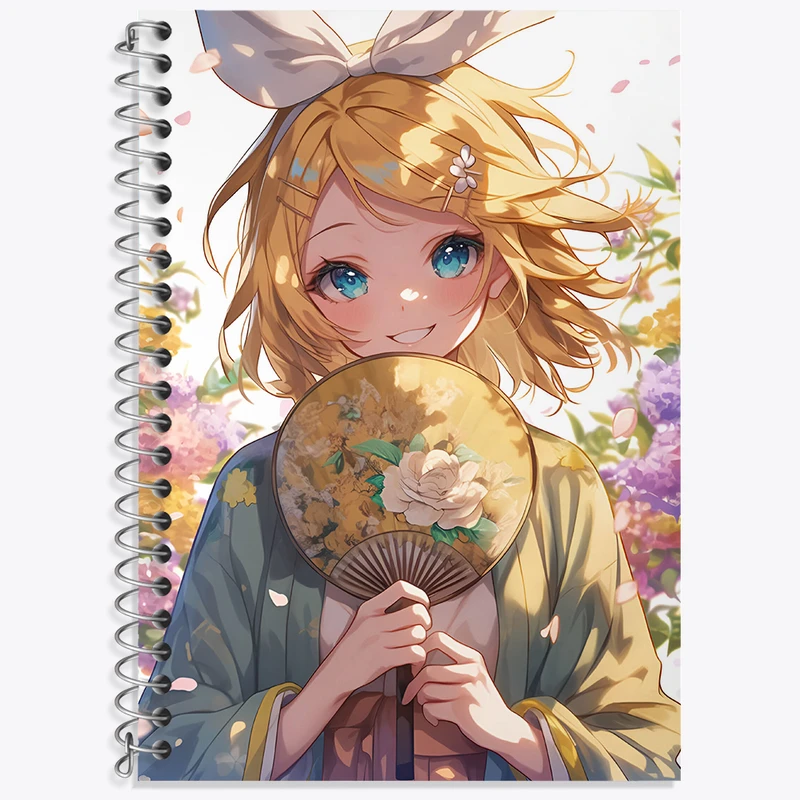 دفتر زبان 50 برگ خندالو مدل دو خط طرح دخترانه کد N3568