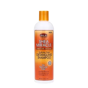 شامپو مو آفریکن پراید مدل SHEA MIRACLE مناسب برای انواع مو حجم 355 میلی لیتر