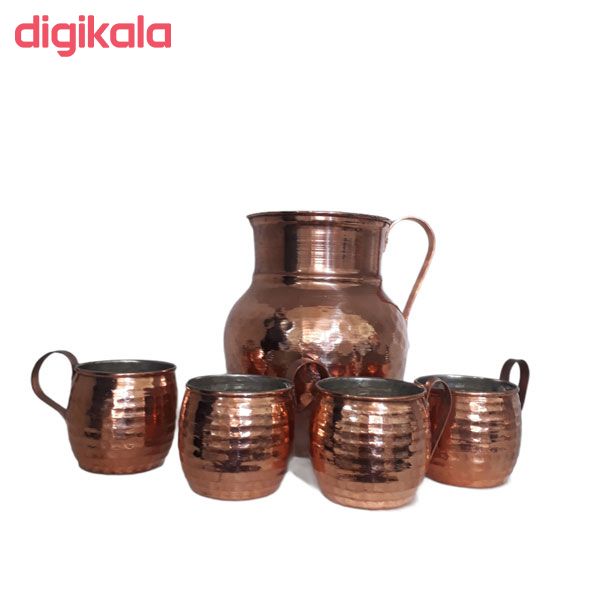 ست 5 تکه پارچ و لیوان مسی مدل SI3 main 1 1