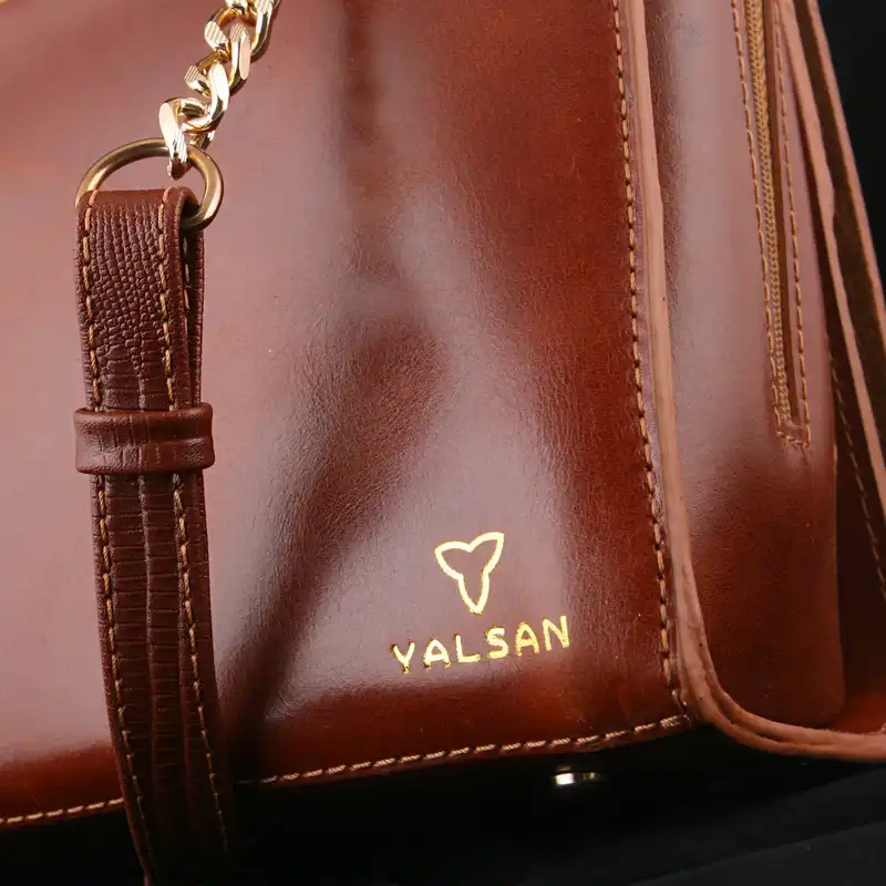 کیف دوشی زنانه چرم یلسان مدل الین کد ELN-036-GLGP