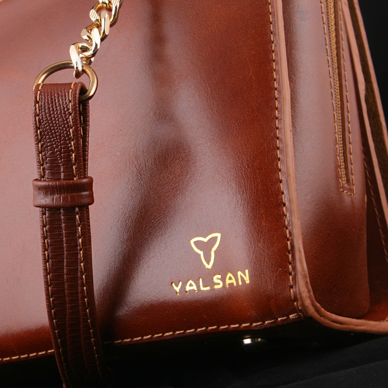 کیف دوشی زنانه چرم یلسان مدل الین کد ELN-036-GLGP -  - 4