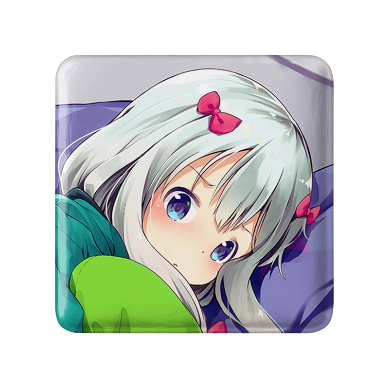 مگنت خندالو طرح ساگیری انیمه ارومانگا سنسی Eromanga Sensei  مدل مربعی کد 22645