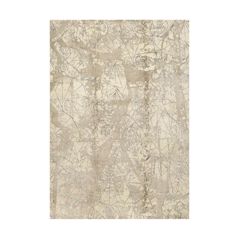 فرش ماشینی زانیس مدل مدرن طرح پتینه دیزاینیت زمینه کرم