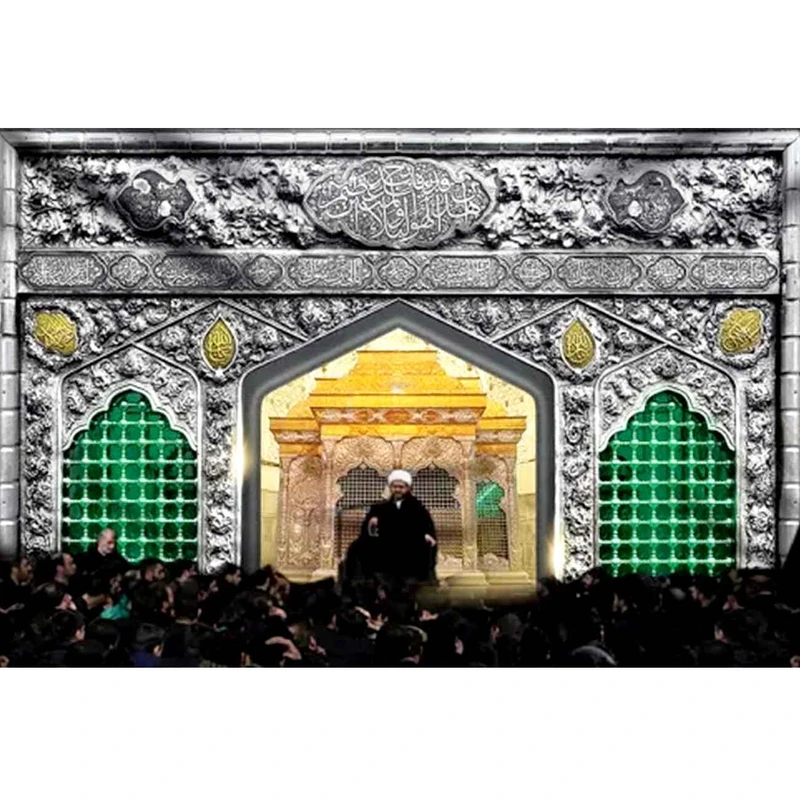  پرچم طرح نوشته مدل همایش امام حسین کد 2495