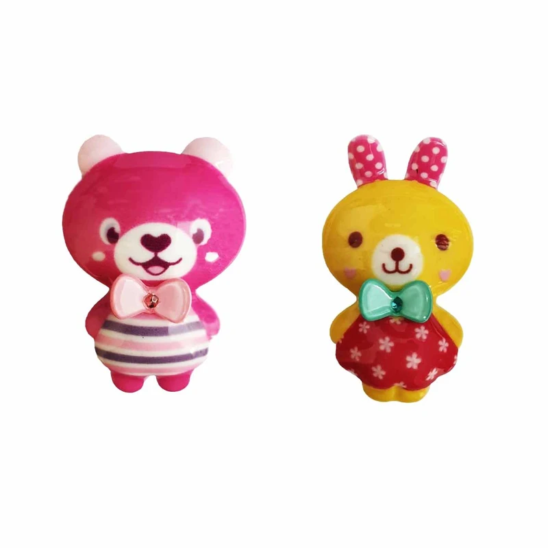 گیره مو دخترانه مدل خرس های عاشق مجموعه 2 عددی