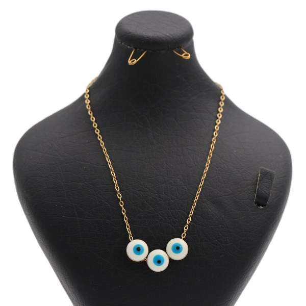 گردنبند دخترانه مدل چشم نظر گرد کد 1268 گردنبند دخترانه مدل چشم نظر گرد کد 1268