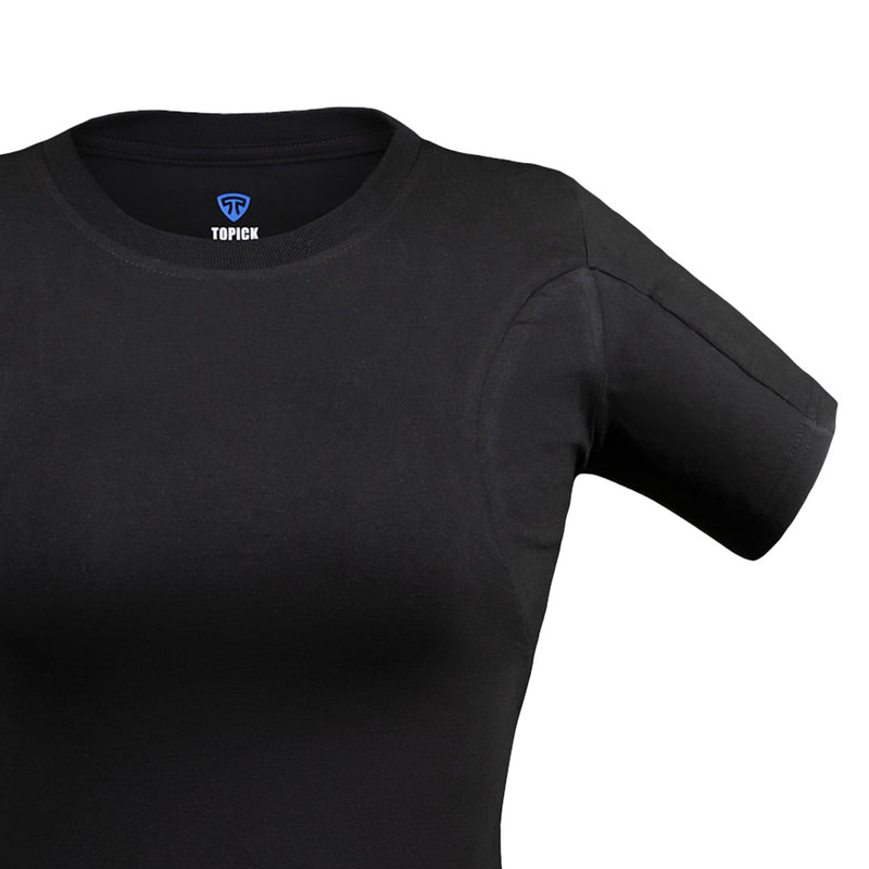 بادی آستین کوتاه زنانه تاپیک مدل ضدتعریق رنگ مشکی