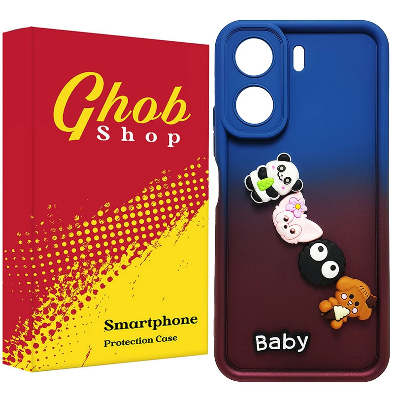 کاور قاب شاپ مدل سولید عروسکی طرح Baby مناسب برای گوشی موبایل شیائومی Redmi 13C / Poco C65