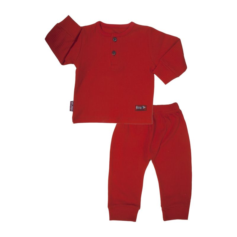 ست سویشرت و شلوار نوزادی آدمک مدل کبریتی کد 1100121 رنگ قرمز