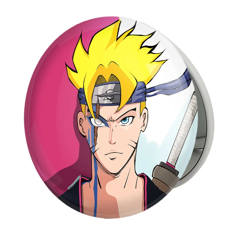 آینه جیبی خندالو طرح بوروتو اوزوماکی انیمه بوروتو Boruto مدل تاشو کد 15731 