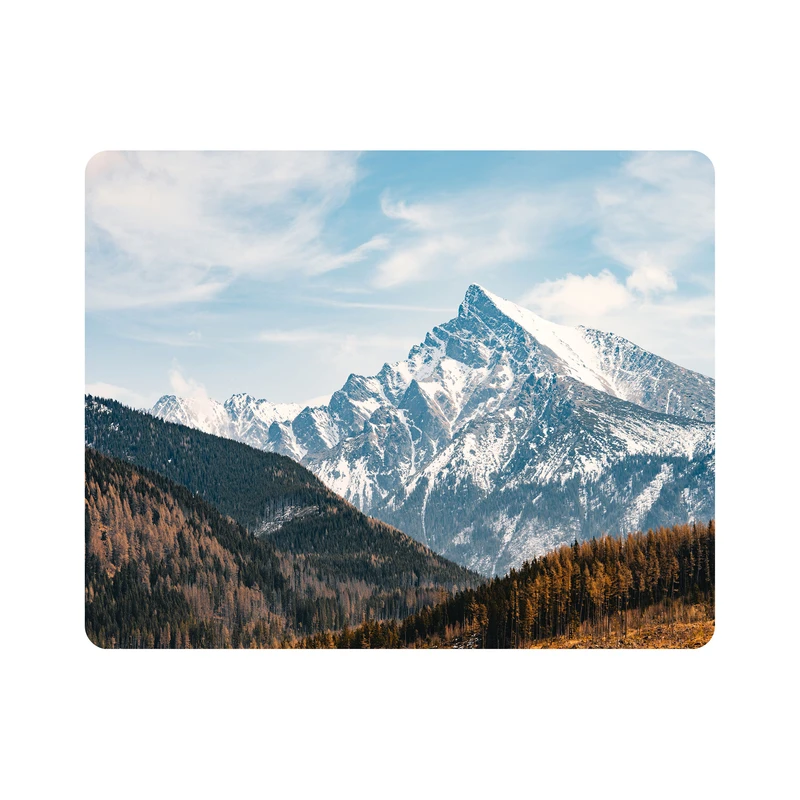 ماوس پد اطلس آبی طرح منظره کوه و جنگل مدل T1912