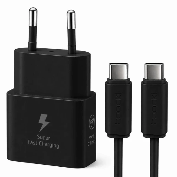 شارژر دیواری 25 وات توکی مدل A58 به همراه کابل USB-C 