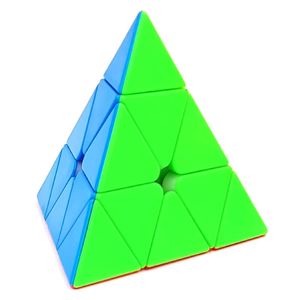 بازی فکری مدل مکعب روبیک طرح هرمی خود رنگ 3x3