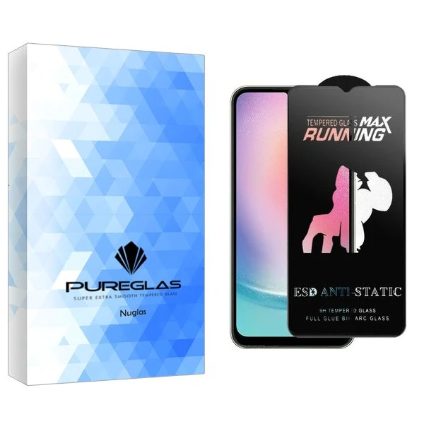 محافظ صفحه نمایش پیور گلس مدل NueGlasnewpkg Running Max مناسب برای گوشی موبایل سامسونگ Galaxy A15/A25/A24