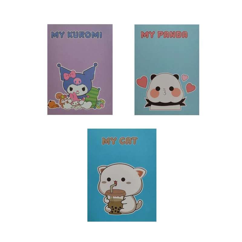 دفترچه یادداشت 25 برگ طرح کرومی و دوستان کد 007 مجموعه 3 عددی