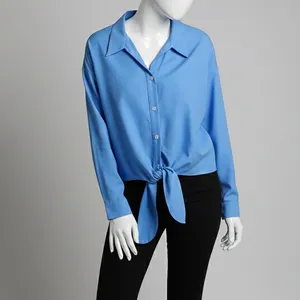 شومیز آستین بلند یقه برگردان زنانه تولیکا مدل 33096