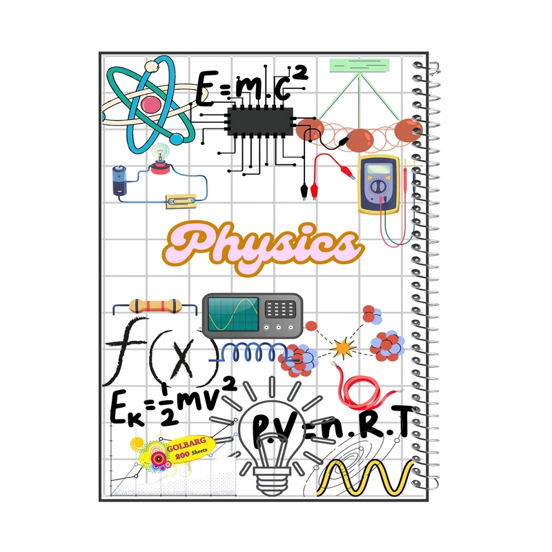 دفتر مشق 200 برگ گلبرگ مدل فیزیک کد 5123