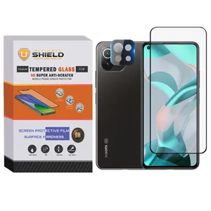 محافظ لنز دوربین آلتیمیت شیلد مدل 3D-FT مناسب برای گوشی موبایل شیائومی Mi 11 lite 5G / 11 lite ne 5G به همراه محافظ صفحه نمایش