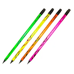 مداد مشکی هونگ وی مدل black face کد A-HW038 بسته 4 عددی