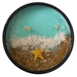 شمع دست ساز مدل دریایی سفالی