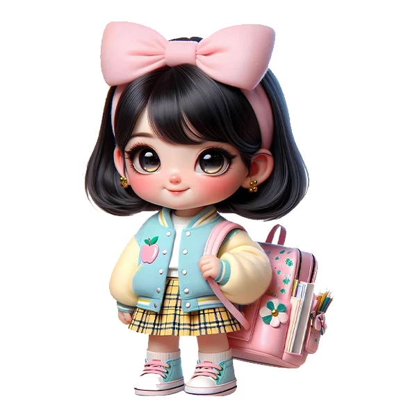 استیکر پارچه و لباس پاد آفرین طرح دختر کد 539