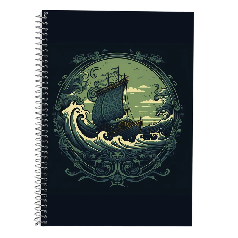 دفتر زبان 50 برگ مدوپد مدل سه خط طرح Vindland Saga کد DF3191