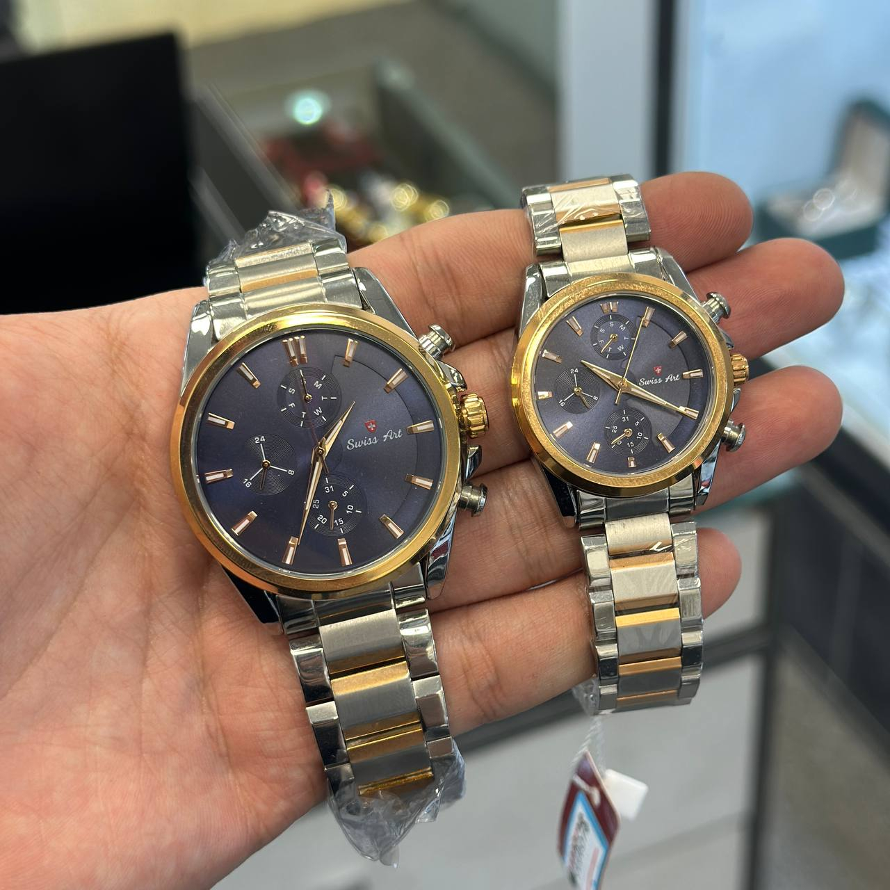 ست ساعت مچی عقربه ای  زنانه و مردانه سوئیس آرت مدل 920038-360920037