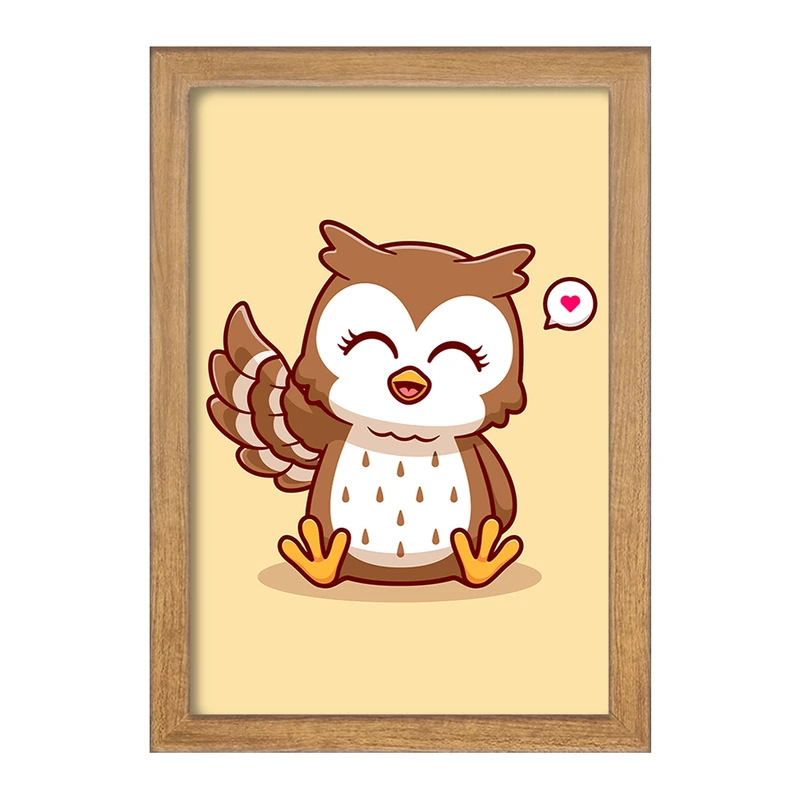 تابلو خندالو مدل حیوانات بامزه جغد کد 29686