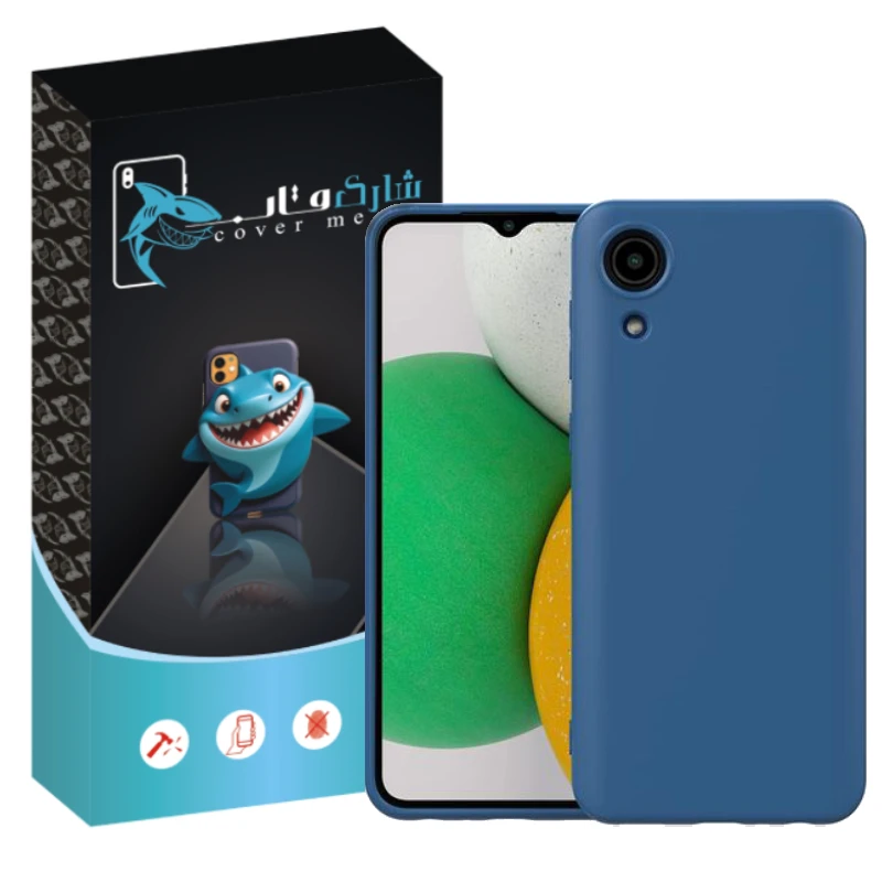 کاور شارک قاب مدل سیلیکونی پاک کنی مناسب برای گوشی موبایل سامسونگ Galaxy A03