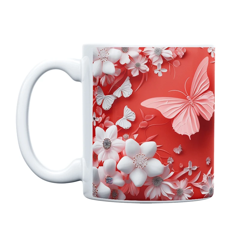 ماگ حس آمیزی طرح پروانه مدل کلاسیک کد 110