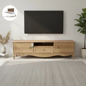 میز تلویزیون مدل حصیری مناسب برای تلویزیون تا 65 اینچ