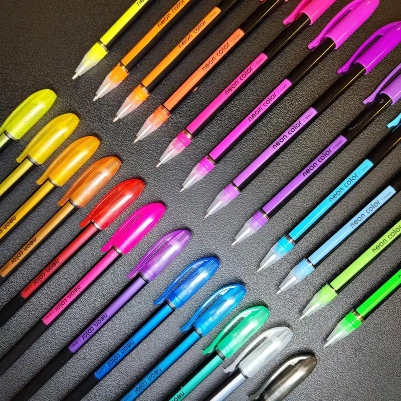 روان نویس مدل NEON GLITTER  بسته 24 عددی