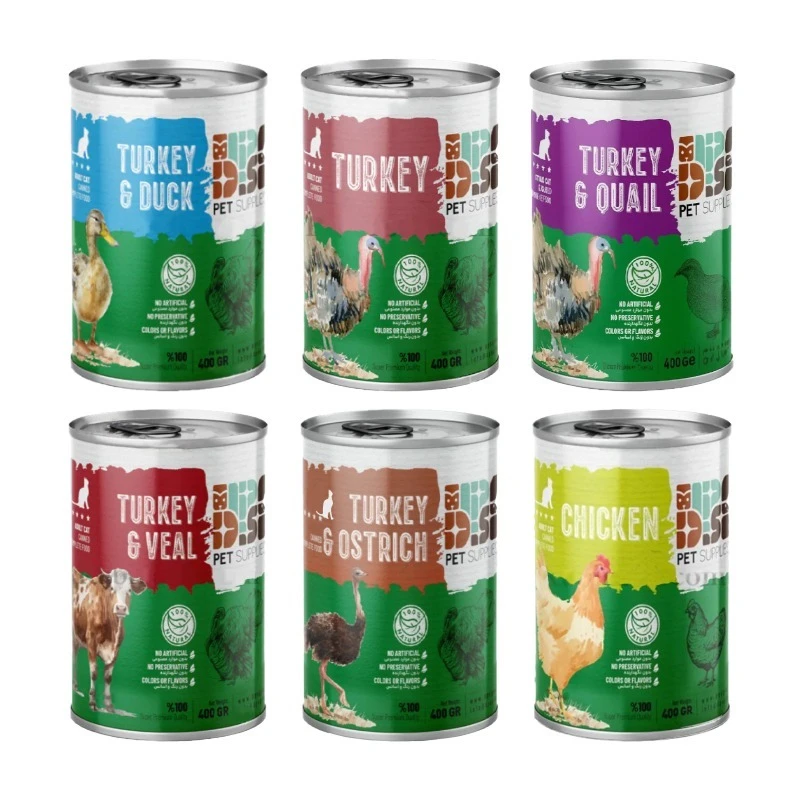 پوچ گربه بالغ دی پی اس مدل بالغ نچرال طعم مرغ، بوقلمون، اردک بسته 6 عددی