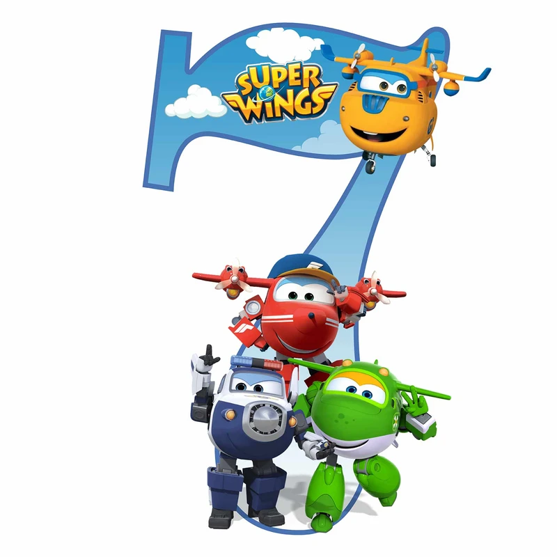   استند رومیزی تولد مدل عدد 7 طرح جت پستچی کد 1640