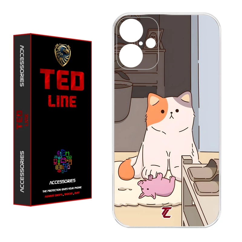 کاور تدلاین طرح گربه کد 1192 مناسب برای گوشی موبایل اپل Iphone 16