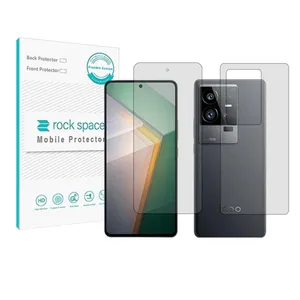 Rock space HyGEL model transparent screen protector suitable for Vivo iQOO 11 mobile phone with phone back protector