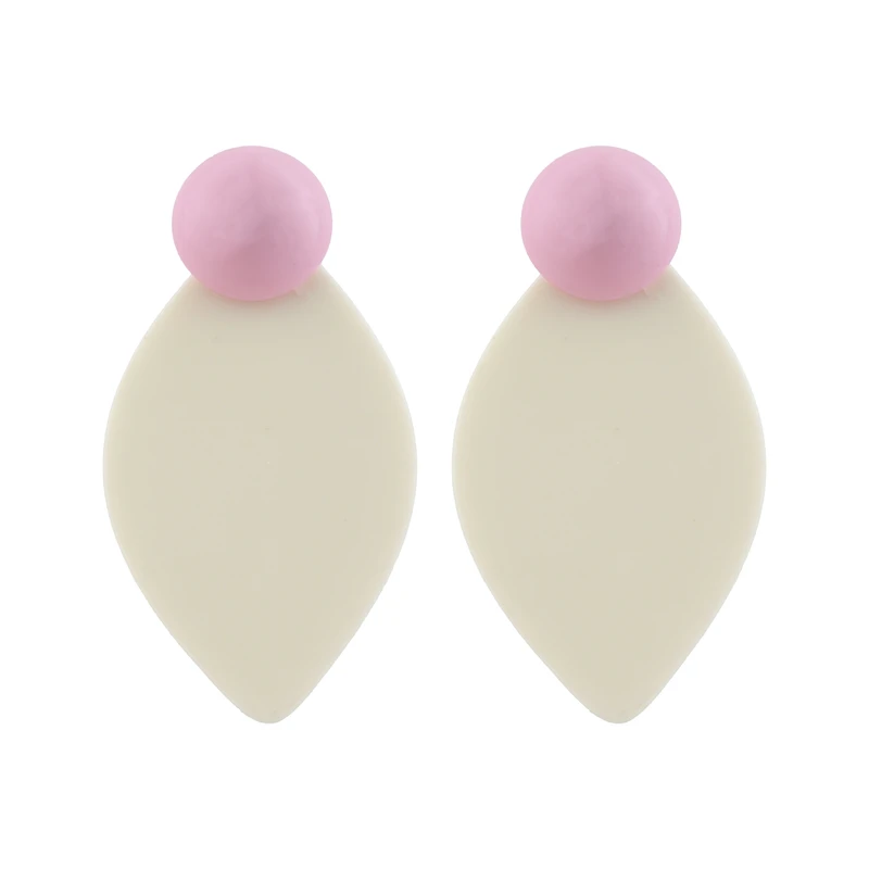 گوشواره میخی دخترانه مدل برگ و دایره