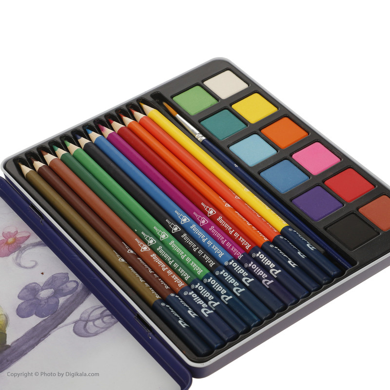 مداد رنگی پادیلوت مدل مداد رنگی 12 رنگ +12رنگ آبرنگ پادیلوت طرح پرنده مدل A-710212-1