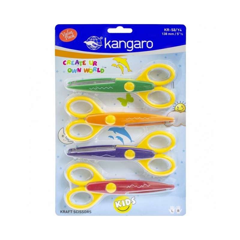 قیچی کانگرو کد KR-53/y4 بسته 4 عددی قیچی کانگرو کد KR-53/y4 بسته 4 عددی