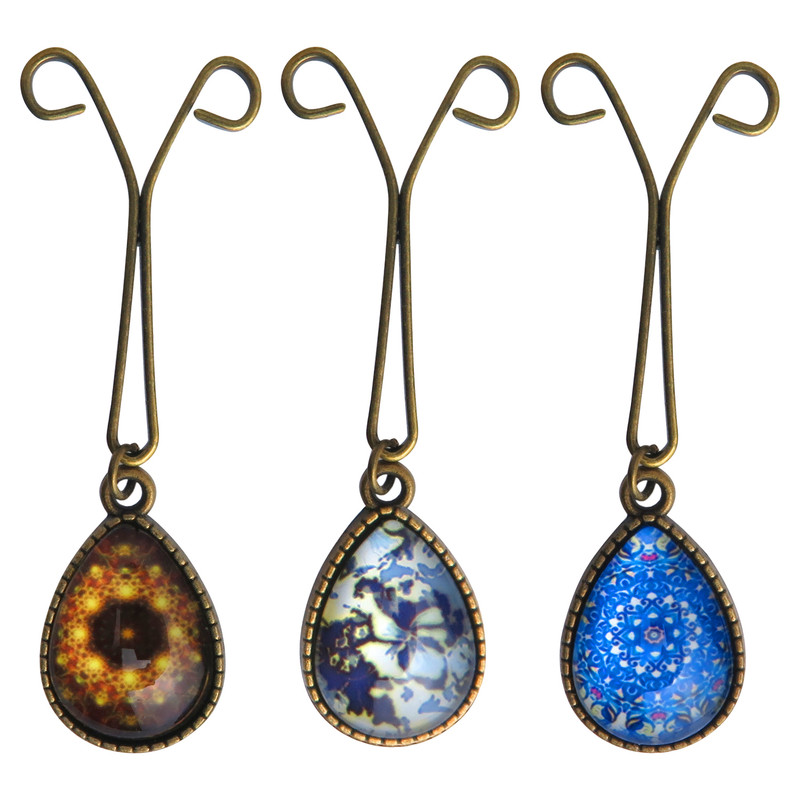 گیره روسری زنانه مدل اشک مجموعه 3 عددی